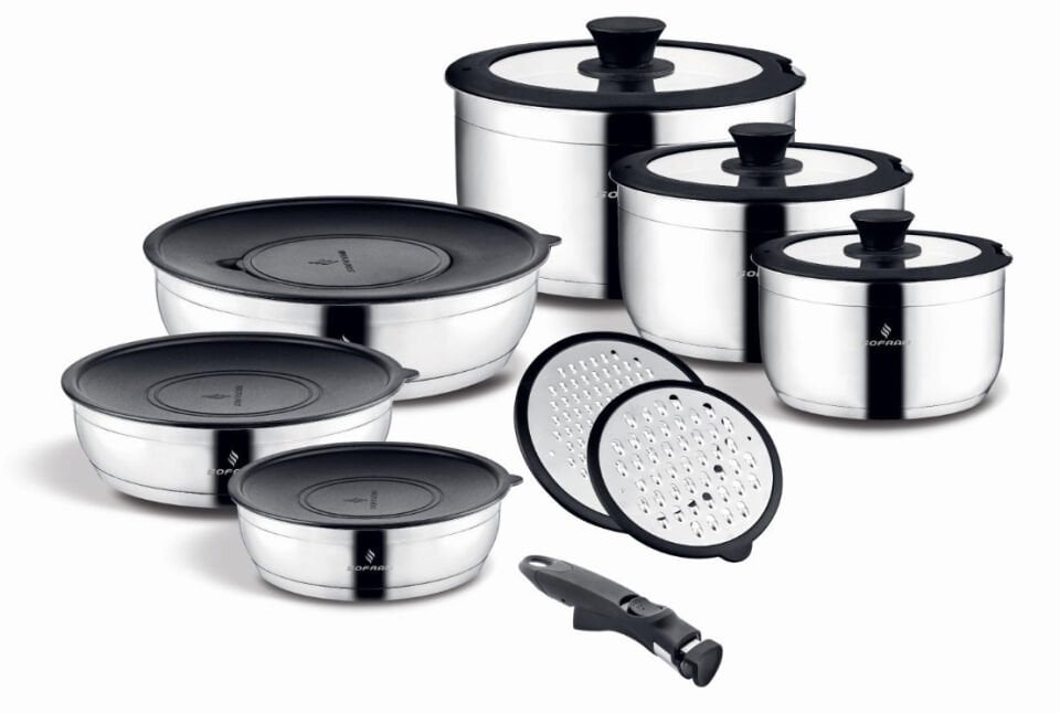 SOFRAM MARİN KOMBİN 16 PARÇA ÇELİK TENCERE SET