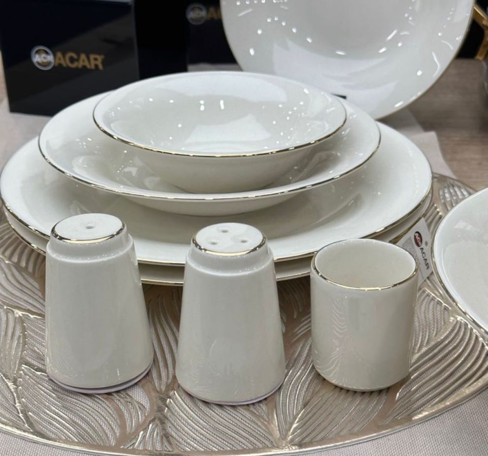 İSTANBUL MODEL GOLD YALDIZLI 12 KİŞİLİK 60 PARÇA YEMEK TAKIMI