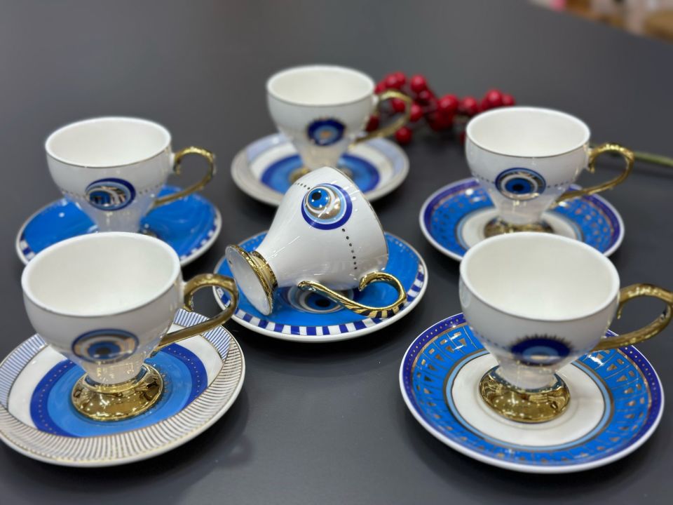 NAZAR BONCUKLU 6’LI FİNCAN SETİ