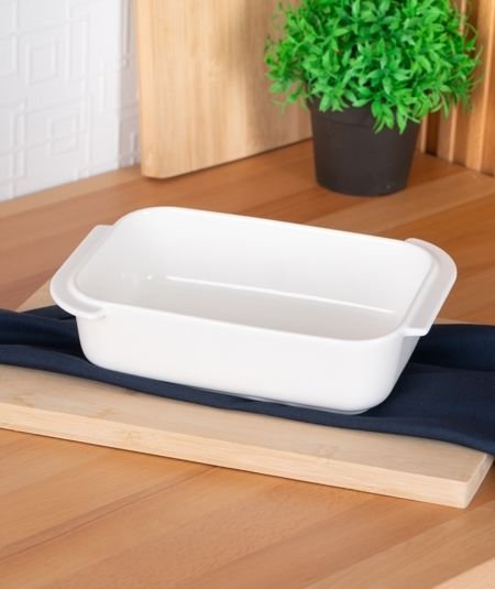 BİANCO PERLA DİKDÖRGEN FIRIN KABI - 24 CM