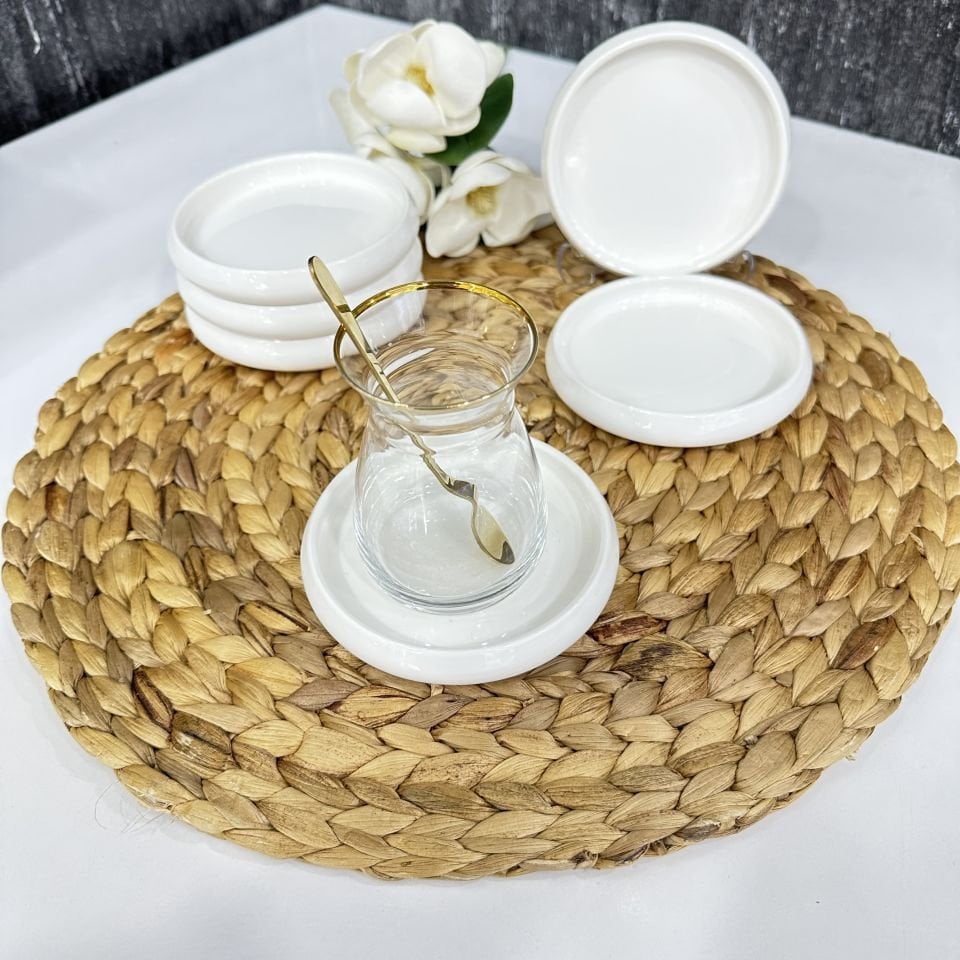 BİANCO PERLA ÇAY TABAK 6’Lİ