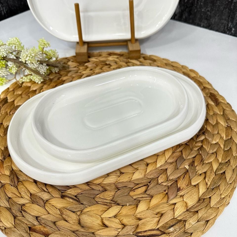BİANCO PERLA 27CM  OVAL SERVİS