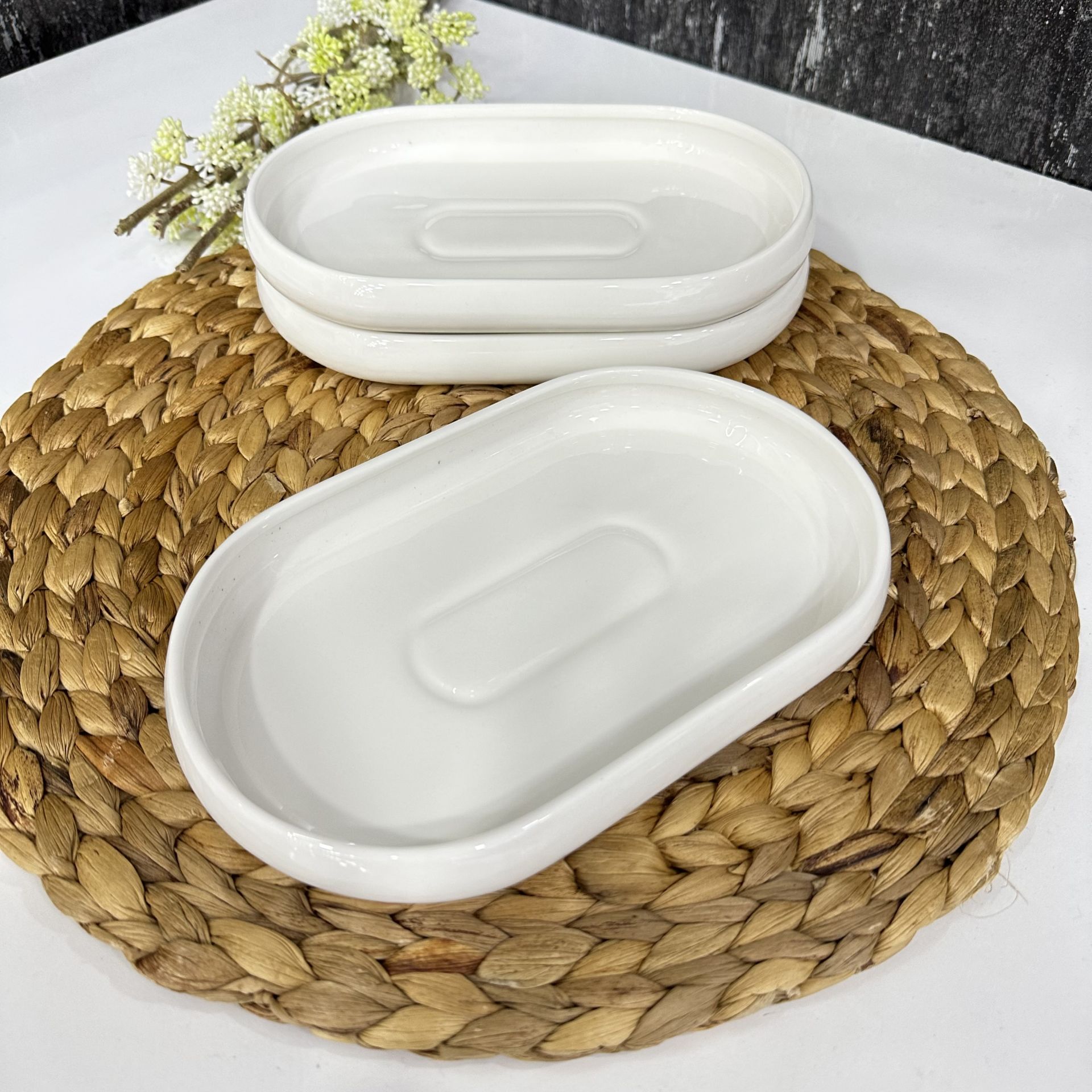 BİANCO PERLA 20CM  OVAL SERVİS