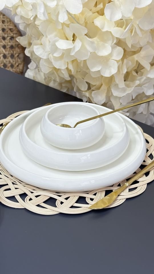 18 PARÇA 6 KİŞİLİK BİANCO PERLA YEMEK TAKIMI