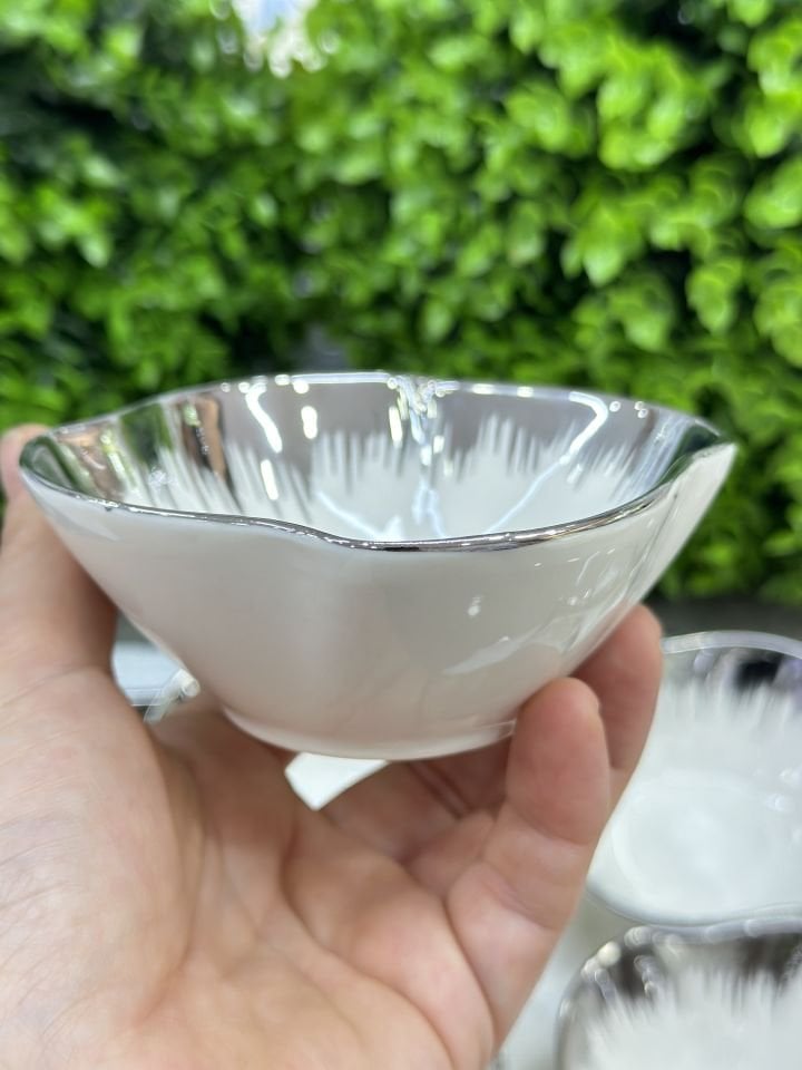 SAFİR GÜMÜŞ PORSELEN KASE