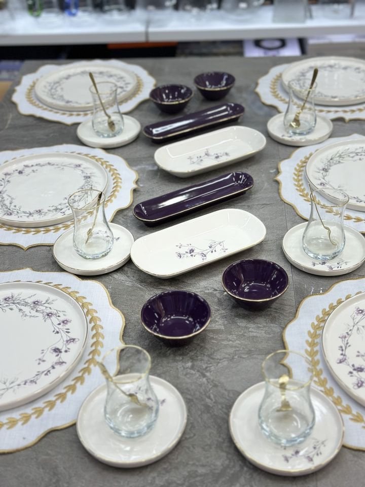 32 PARÇA LAVENDER KAHVALTI TAKIMI