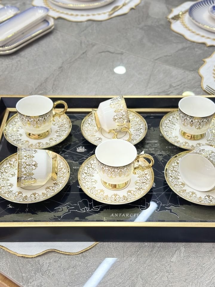 GOLD DETAYLI KAHVE FİNCANI