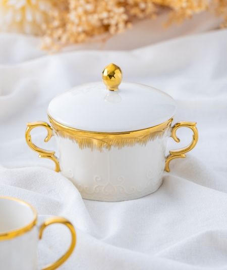 SAFIRA COLLECTION PORSELEN KAPAKLI GOLD ŞEKERLİK