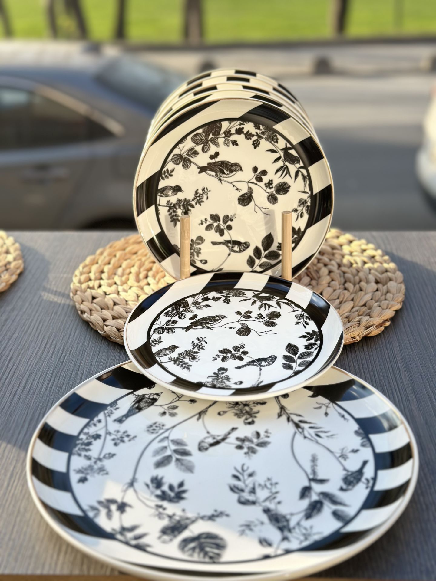 BLACK 7 PARÇA  PORSELEN  PASTA SETİ